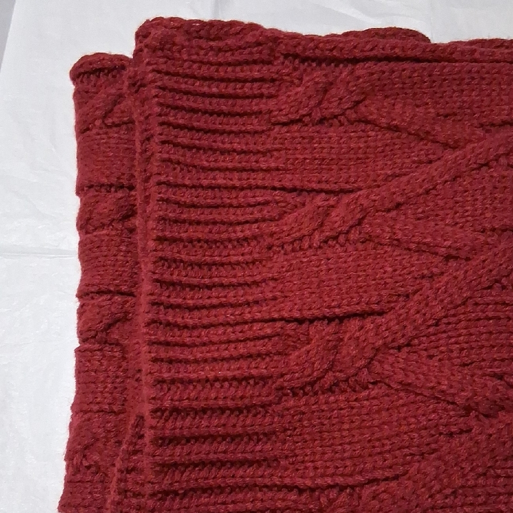 Forever 21 Burgundy Knit Scarf - Picture 9 of 9